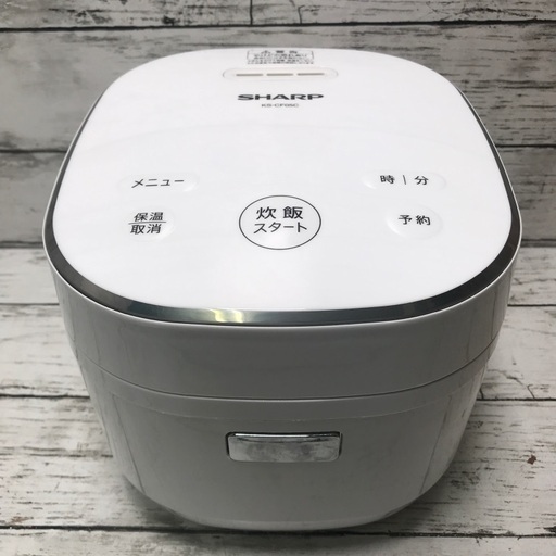 【炊飯器】2022年製 SHARP マイコンジャー炊飯器 KS-CF05C-W