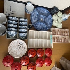 茶碗、グラス、盛り皿、取り皿等まとめての画像