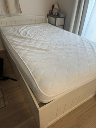 家具 ベッド セミダブルベッド　収納付き　チェストベッド