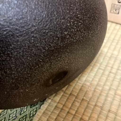    茶道具新品茶釜　　菊池政光作　　　　　肩衛釜竹地紋