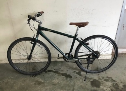 166□⑨岐阜発/CANAFF /クロスバイク/自転車/700×35c/走行確認/8ギア/ギア確認/防犯有り/クランクがすり減り有り股