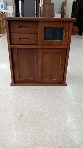 ★ジモティ割あり★ 株式会社エヌケイジェイ 茶だんす ブラウン H64.5×D35×W60 クリーニング済み TJ4638
