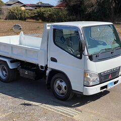 【I-0055】三菱　キャンター　FE71DB　低床　ローダーダンプ　H17年式　最大積載量3000kg　1年車検付き　新明和の画像