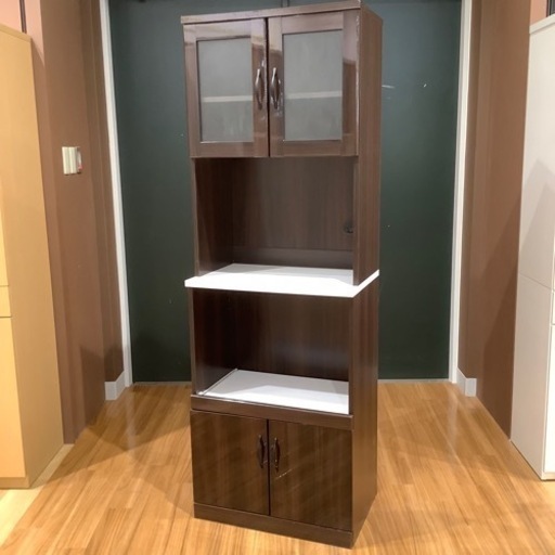 【トレファク神戸南店】レンジボード 2枚扉 スリムタイプ【取りに来られる方限定】