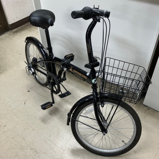 ロ2403-303 CAPTAIN STAG 20インチ 折りたたみ自転車 Oricle ブレーキ確認済み 6段変速の確認はしてません 店舗ではタイヤの空気は入れられません キズ汚れ有り