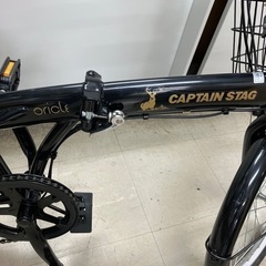 ロ2403-303 CAPTAIN STAG 20インチ 折りたたみ自転車 Oricle ブレーキ確認済み 6段変速の確認はしてません 店舗ではタイヤの空気は入れられません キズ汚れ有り の画像