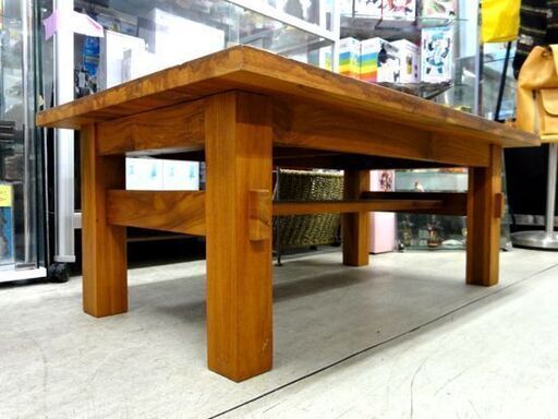 カントリー調 ローテーブル 幅：約95cm 北欧 家具 センターテーブル 座卓 無垢材 札幌市 中央区 南12条