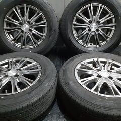 【DUNLOP ENASAVE EC202 185/70R14】夏タイヤ【HUMANLINE 14インチ 4本 5.5J4HPCD100+45】19年製 バリ溝 フリード等　(VTL039) 