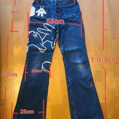 ジーパン　ディズニー　ミッキー　ペイント　未使用品の画像