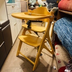 《商談中》大和屋　yamatoya アッフルチェア　affel 無垢　ベビーチェア　キッズチェア　ダイニングチェア　子供　ナチュラル　ハイチェア　検　ガード付き　テーブル付き　すくすくスリムチェアプラス　プラス　スリムプラス　STOKKE　ストッケ　トリップトラップ　ナチュラル　ブナ材　ハイチェア　すくすくチェア　すくすくスリムチェアの画像