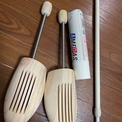 靴防水スプレー　靴乾かし　突っ張り棒