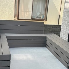 お洒落　外構工事　愛媛県　ウッドデッキ　テラス　LIXIL 樹ら楽ステージ　造作　オンリーワン　リフォーム　新築の画像