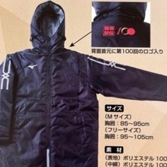 ミズノ　ベンチコート　Fサイズ(2024年)　箱根駅伝ハンカチ(2019年)  第100回 箱根駅伝　2024年　未開封の画像