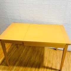 大塚家具 折り畳みテーブル 天然木 エクステンションテーブルの画像