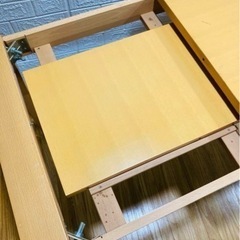 大塚家具 折り畳みテーブル 天然木 エクステンションテーブルの画像