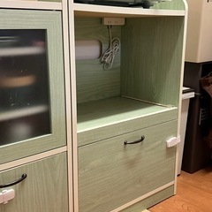 【取引中】ディノスのレンジ台 食器棚　キッチン収納の画像