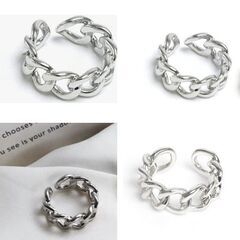 シルバーチェーンツイストリング（新品）12～13 号相当の画像