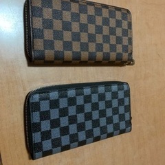 チェック模様　財布