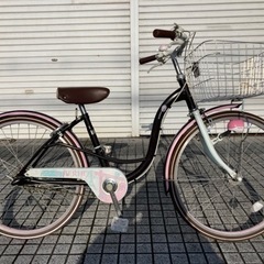 【24インチ子供自転車】内装3段変速　LEDオートライト付　ブラ...