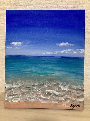 絵画　直筆『美ら海』アクリル絵画　原画　キャンバス