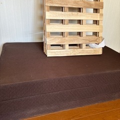 【3月17日まで】折り畳みすのこベッド　折り畳みマットレスの画像