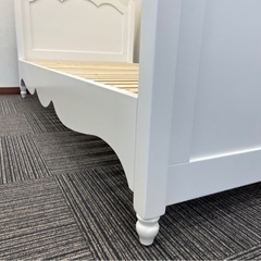 新品ベットリリーホワイト白リリージョンフリルお姫様子供部屋の画像