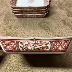 万歴赤絵デザート皿　5客の画像