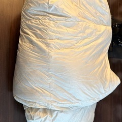 寝具　美品羽毛布団と未使用毛布2枚の画像