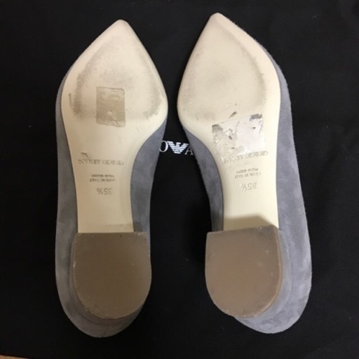 使用頻度低　アルマーニ　スエードパンプス グレー　パンプス　22.5cm