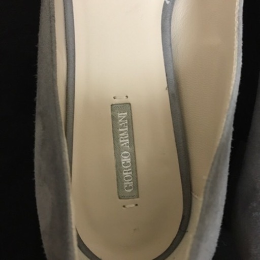 使用頻度低　アルマーニ　スエードパンプス グレー　パンプス　22.5cm