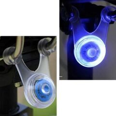 自転車用品/吊り下げ式フックライトと反射テープのセットの画像