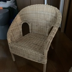 IKEA AGENパーソナルラタンチェア+ムートンラグセット
