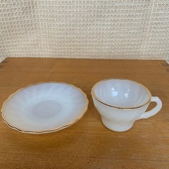 Anchor Hocking デミタスカップ&ソーサーの画像
