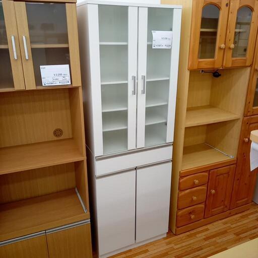 ★ジモティ割あり★ 食器棚　ホワイト　クリーニング済　YJ1898
