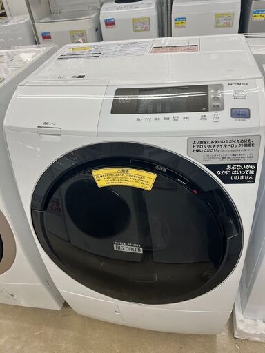 人気のドラム式HITACHI 日立 10/6kg ドラム式洗濯機BD-SG100CL 2019年式1881