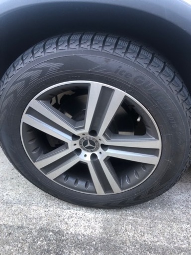 直接手渡し限定【YOKOHAMA ice GUARD G075 235/60R18】スタッドレス【EUROTECH 18インチ 8J5HPCD112+40】20年製 バリ溝 ベンツ/GLC等