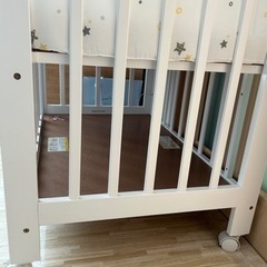 カトージ ミニベビーベッドハイタイプ123 ホワイトT【KATOJI】  の画像