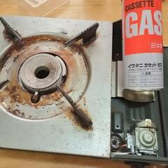 カセットコンロ　ガスとセットでの画像