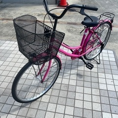 自転車 24インチ　ピンク　　　　　　　　
完売しました。学生さ...