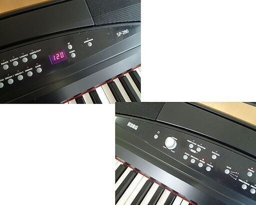 KORG 電子ピアノ SP-280 88鍵盤 スタンド/ペダル付き ブラック デジタルピアノ キーボード ピアノ コルグ 札幌 北20