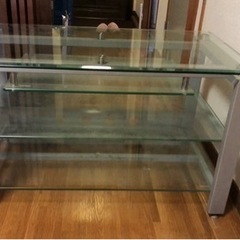 家具 ガラスのテレビ台　の画像