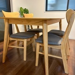 売ります！ダイニングテーブルセット 椅子4脚付き 椅子4脚 ダイニングテーブルセット
