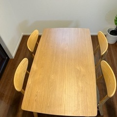 椅子4脚 ダイニングテーブルセット