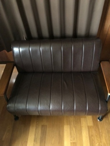 【決まりました】美品◆2人用　ソファ◆アンティーク風◆ダークブラウン