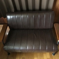 【決まりました】美品◆2人用　ソファ◆アンティーク風◆ダークブラウンの画像