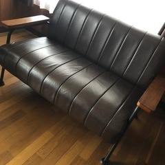 【決まりました】美品◆2人用　ソファ◆アンティーク風◆ダークブラウンの画像