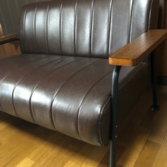 【決まりました】美品◆2人用　ソファ◆アンティーク風◆ダークブラウンの画像