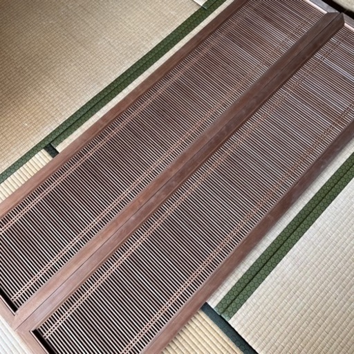 欄間　らんま　２枚　千本格子　格子　組み込み継手細工　昭和21年　建具　格子建具　古民家　昭和建具　DIY 家具　インテリア