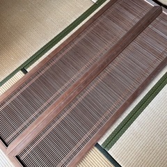 欄間 らんま 2枚 千本格子 格子 組み込み継手細工 昭和21年 建具 格子建具