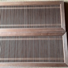 欄間 らんま 2枚 千本格子 格子 組み込み継手細工 昭和21年 建具 格子建具